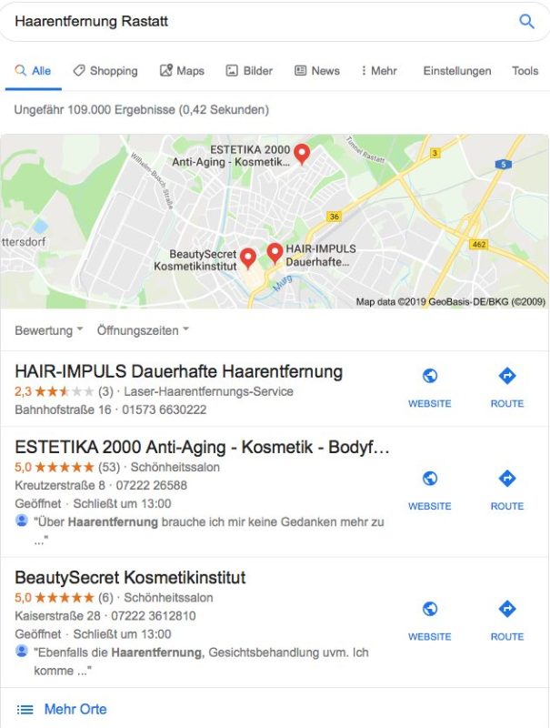 SEO für Haarentfernung