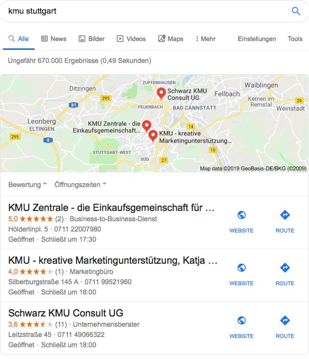 SEO für KMU's / Maps