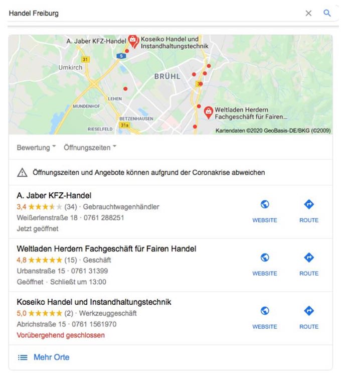 SEO für Handel / Freiburg