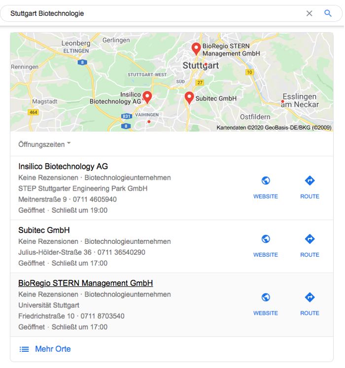 SEO Biotechnologie - Stuttgart